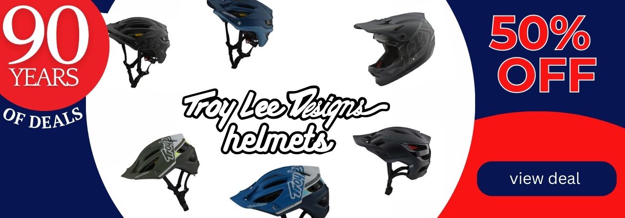 50 percent off troy lee helmets