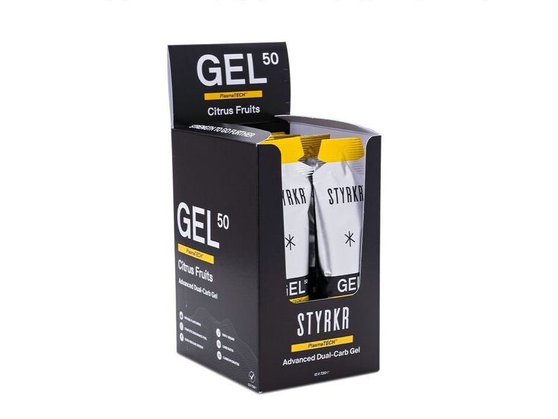 Styrkr Gel50 Mild Citrus Dual-carb Energy Gel X12 click to zoom image