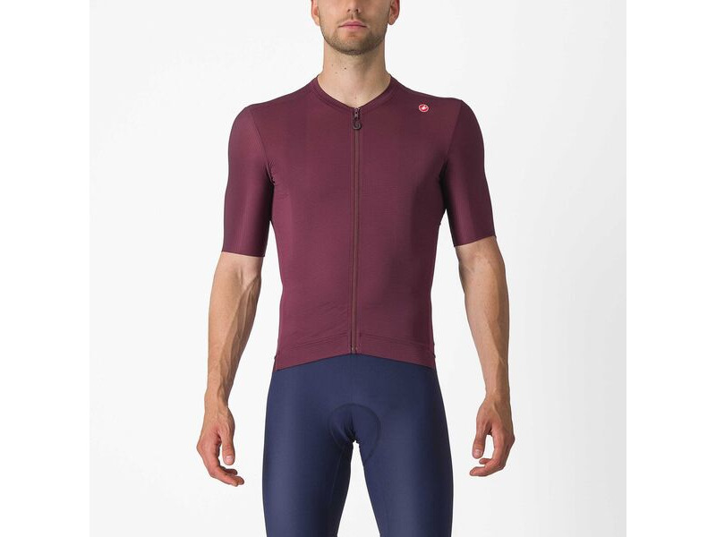 Castelli Espresso Jersey Deep Bordeaux/Silver Moon click to zoom image