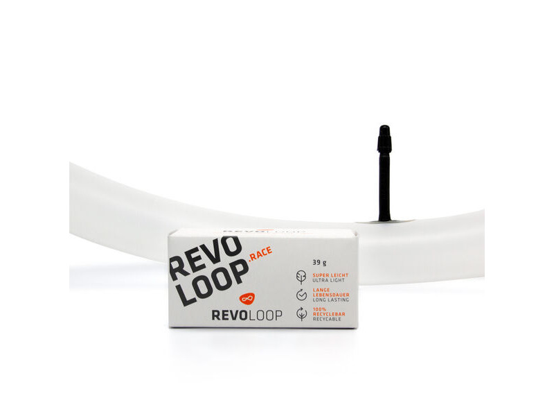 Revoloop Race TPU Inner Tube Superlight TPU Material, Thermoplastic Presta Valve 60mm 700x23/30 click to zoom image