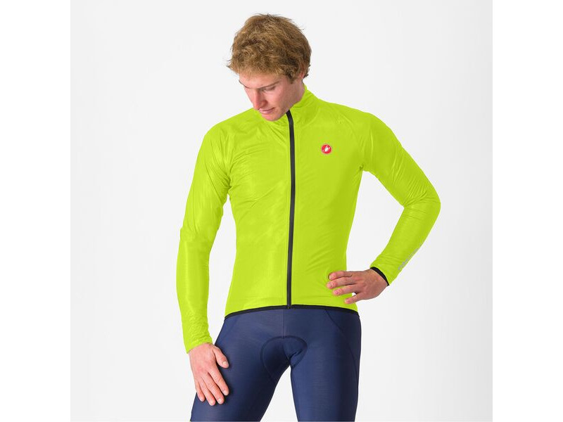 Castelli Squall Shelll Jacket Electric Lime / Black click to zoom image