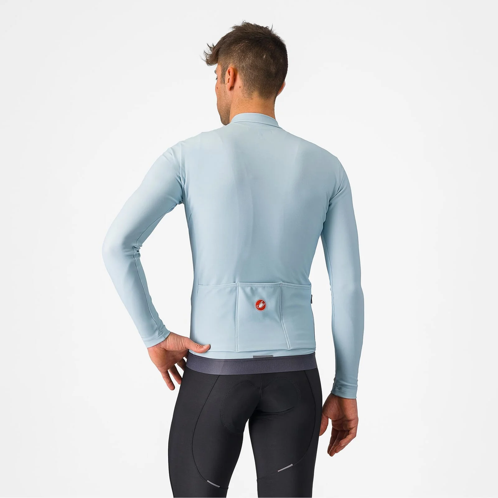 Castelli Espresso Thermal Jersey Winter Sky click to zoom image