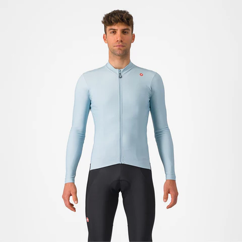 Castelli Espresso Thermal Jersey Winter Sky click to zoom image