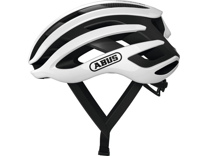 ABUS AirBreaker Road Elite Helmet in Polar White (Made in Italy) click to zoom image