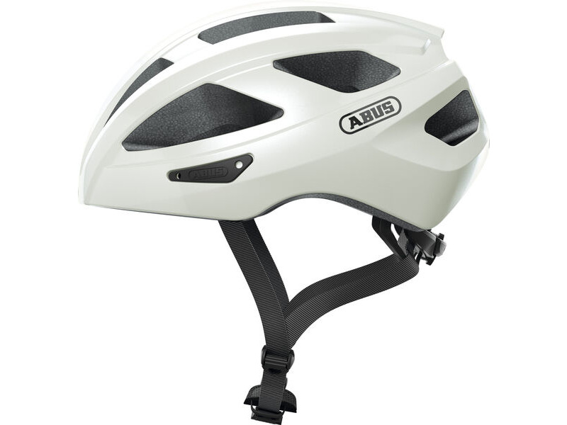 ABUS Macator Road Helmet in Pearl White click to zoom image