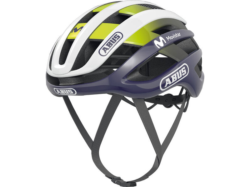 ABUS AirBreaker Road Elite Helmet in Movistar Team (Made in Italy) click to zoom image