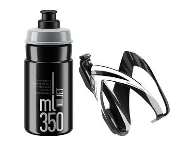 Elite Ceo Jet youth bottle kit includes cage and 66 mm, 350 ml bottle black