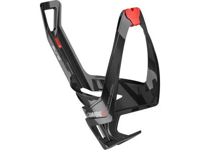 Elite Cannibal XC Bio bottle cage gloss black / red