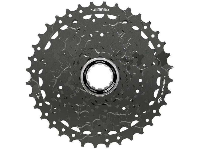 Shimano CS-LG400-9 CUES Link Glide cassette, 9-speed, 11 - 36T click to zoom image