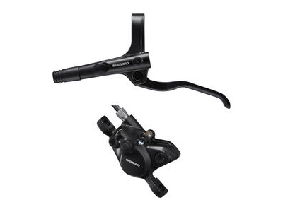 Shimano BR-MT200 / BL-MT200 bled brake lever/post mount calliper, black, rear left