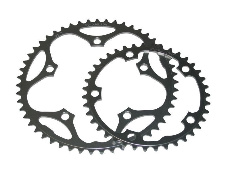 Stronglight 130PCD Type S 5083 Series Shimano 5-Arm Road Chainrings in Black 46T click to zoom image