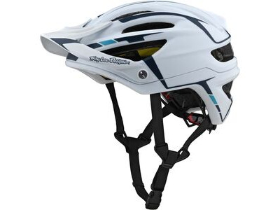 Troy Lee Designs A2 MIPS Helmet Sliver - White/Marine (Fall Range)