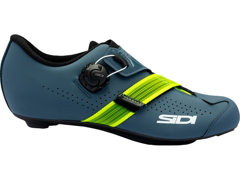 Sidi Prima Road Shoes - Matte Colours Blue/Yellow click to zoom image