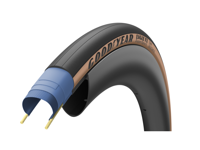 Good Year Eagle F1 SuperSport - Tubeless Complete Road Tyre Tan 700x25 click to zoom image