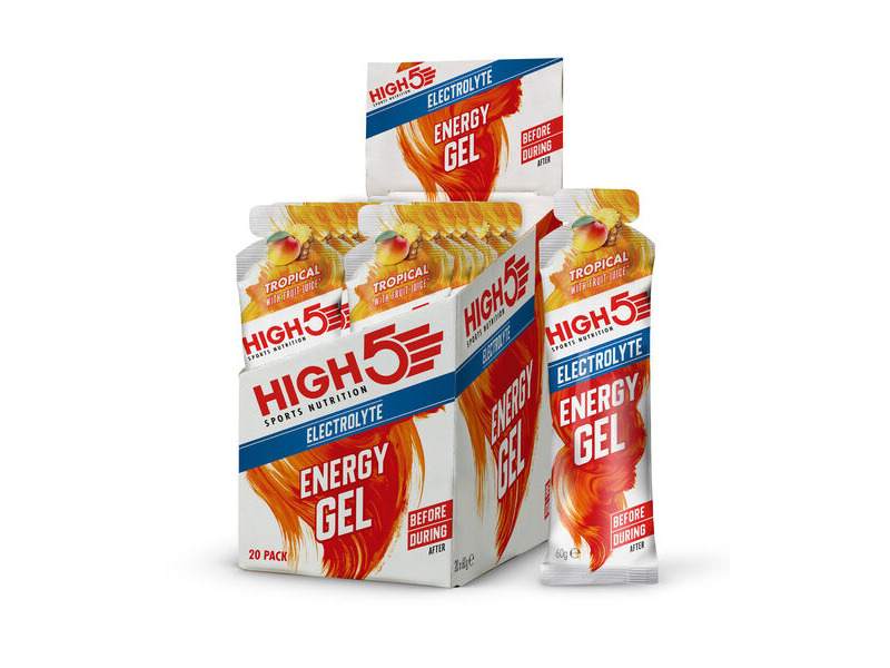 High5 Energy Gel Electrolyte x20 60g Tropical click to zoom image